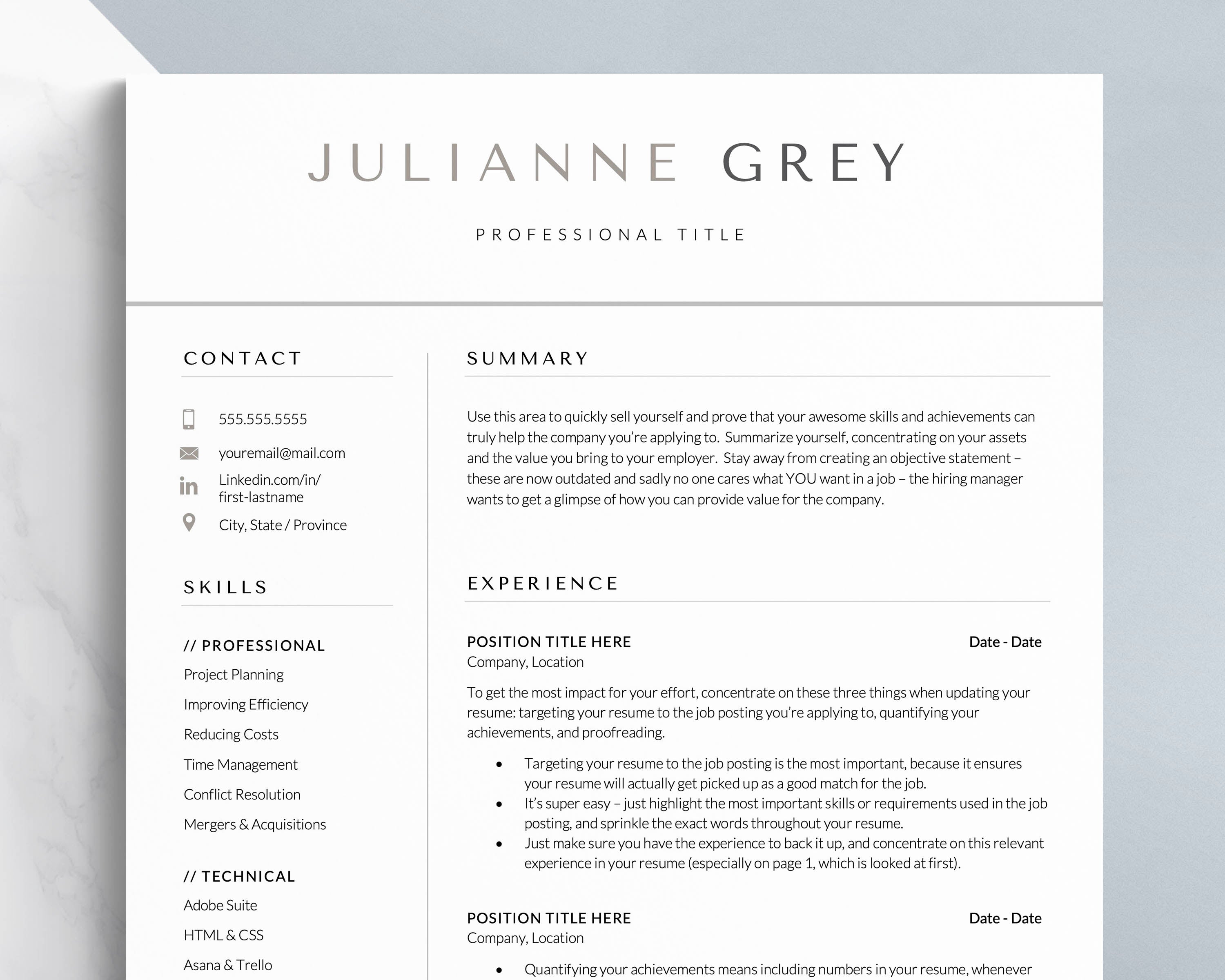 resume template google docs