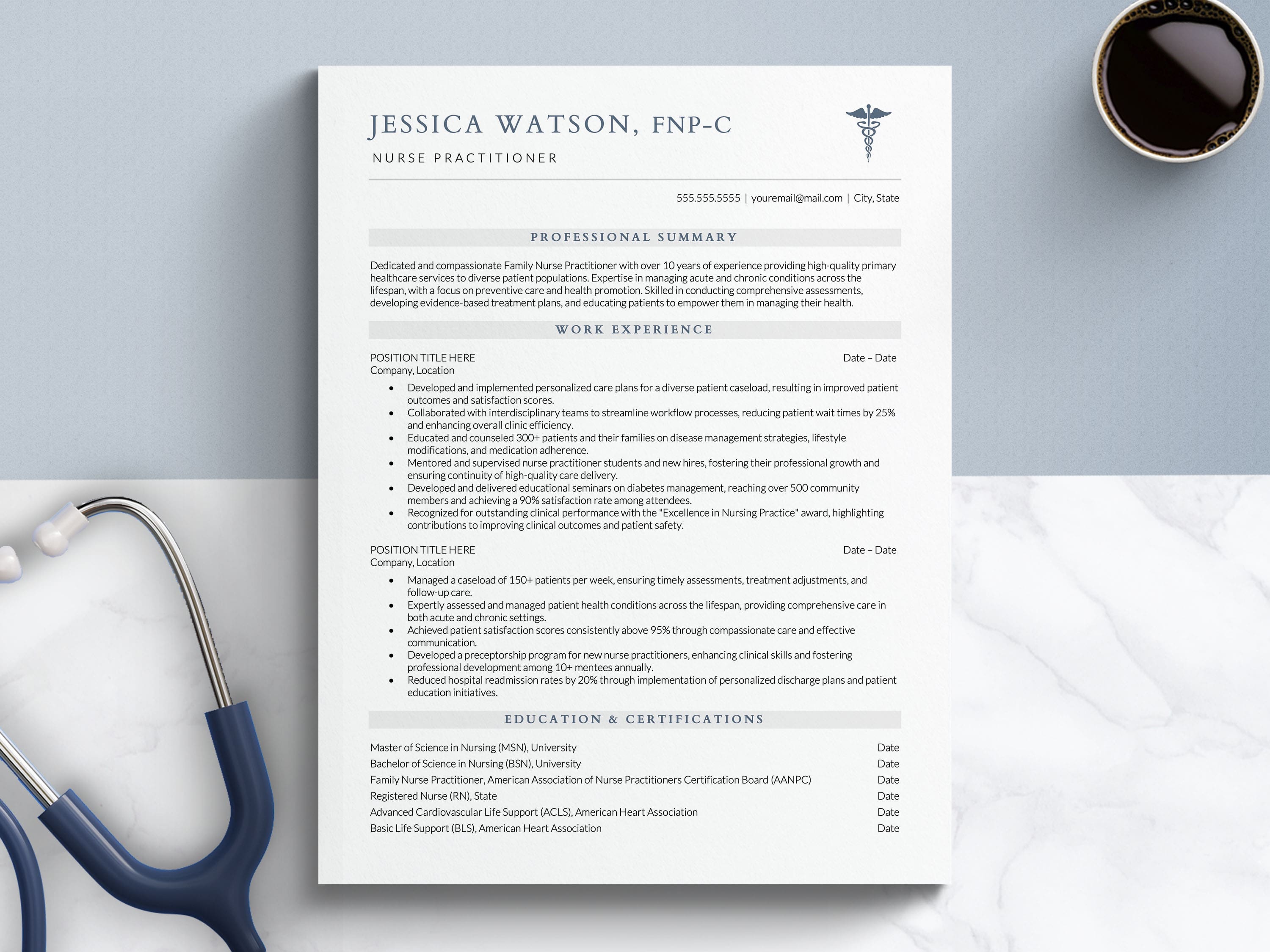 Nurse Practitioner Resume Template Sample 