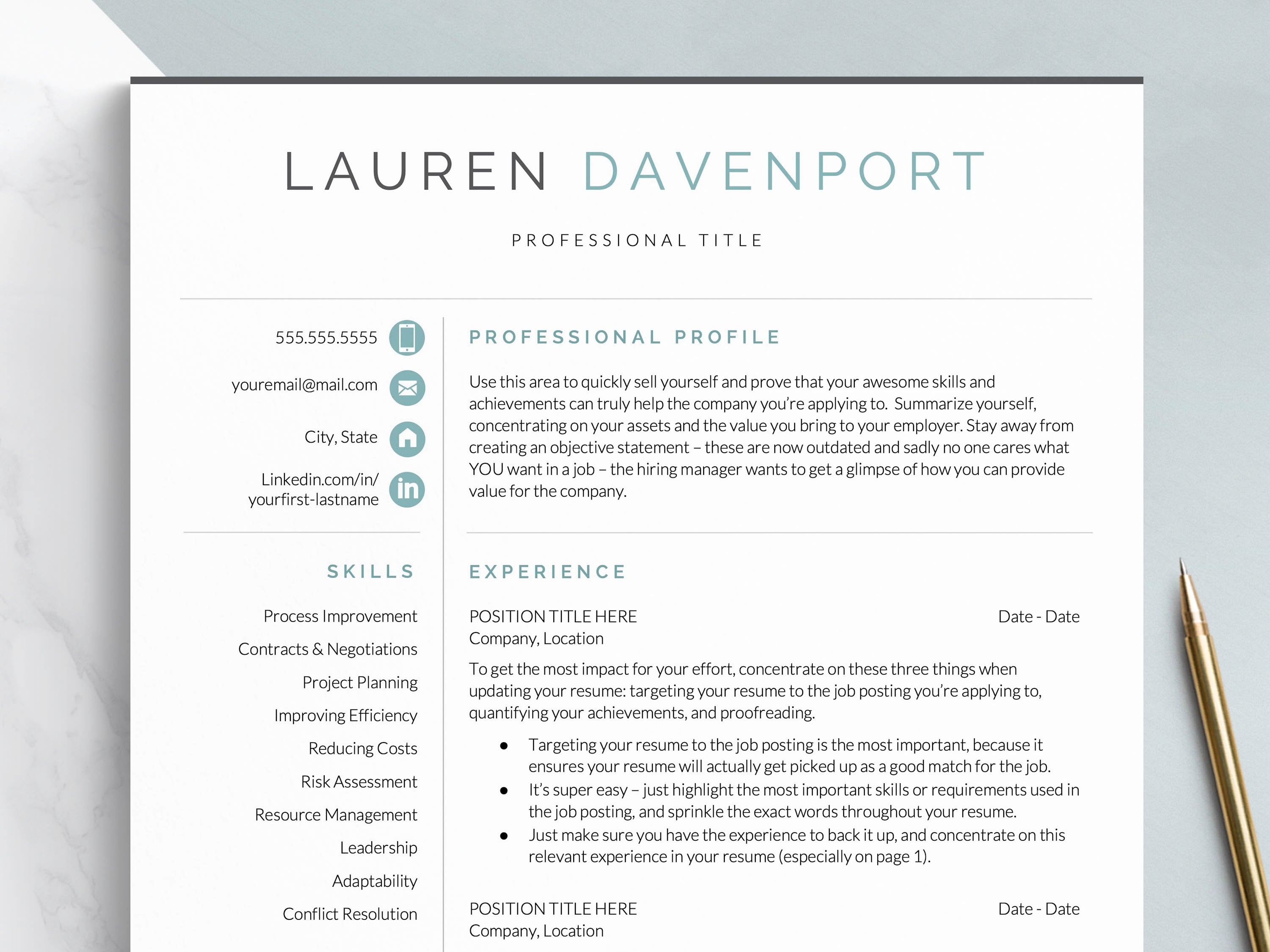 marketing strategist resume